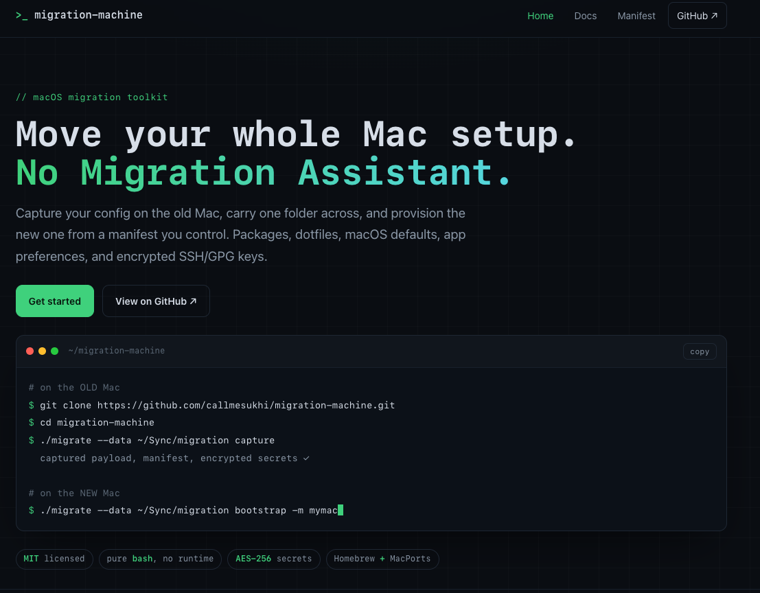 Migration Machine preview